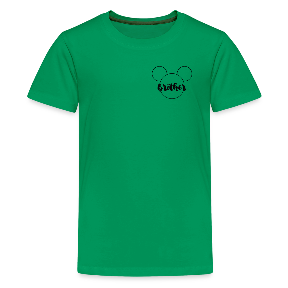 Kids' Premium T-Shirt BN MICKEY BROTHER BLACK - kelly green
