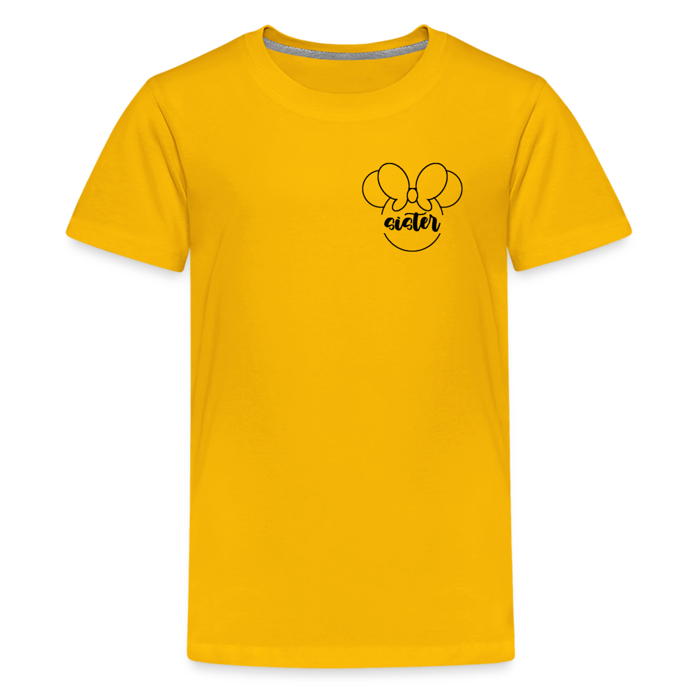 Kids' Premium T-Shirt BN MINNIE BLACK - sun yellow